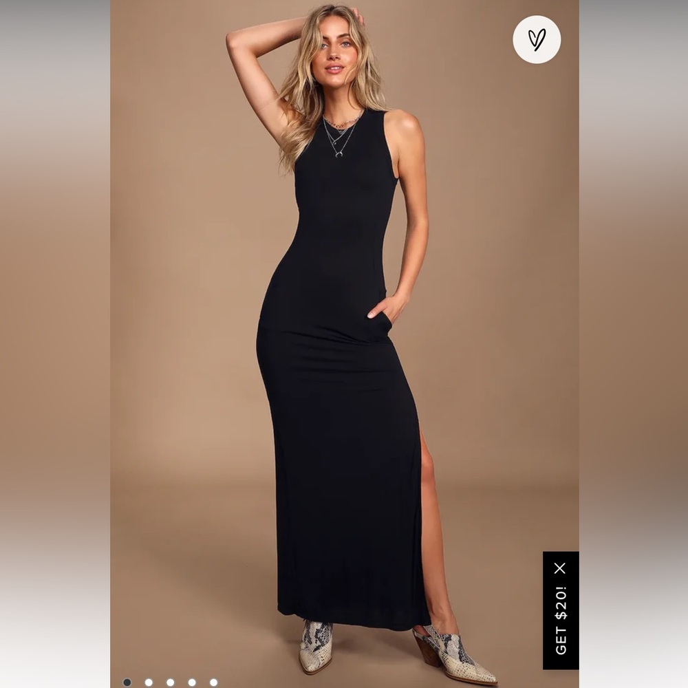 Lulu's Black Maxi Dress